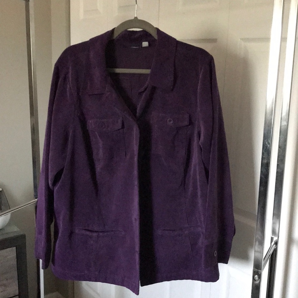1X Croft&Barrow purple jacket blazer